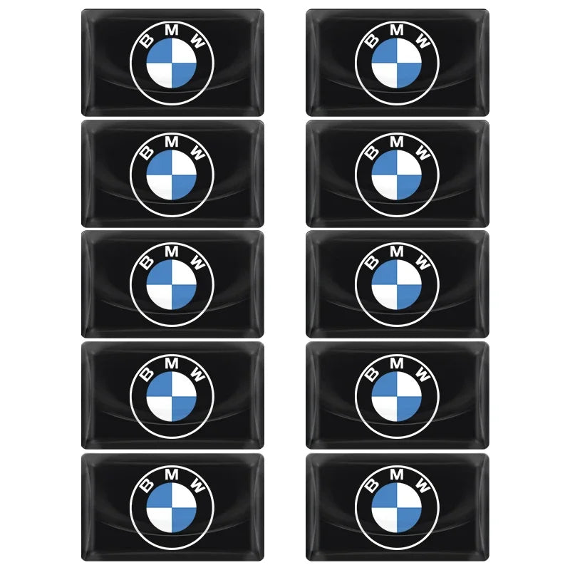 2/5/10Pcs Carbon Fiber Steering Wheel Car Emblem 3D Stickers For BMW F30 F10 E90 F20 E46 E60 E70 E39 E36 E87 X7 E92 E91 X7 X6