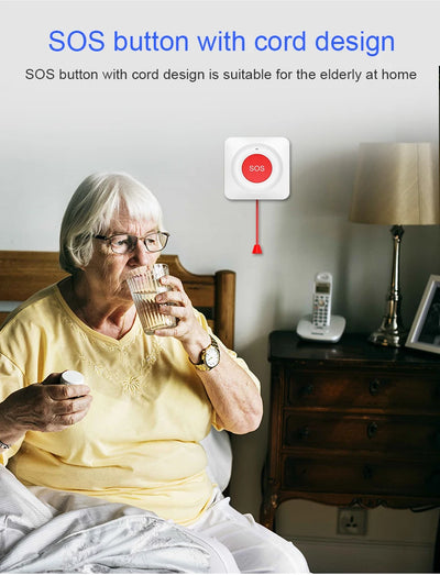 Tuya Smart Wireless SOS Emergency Call Button WiFi/Zigbee Button for Elderly Children Patients Safety Alert and Assistance
