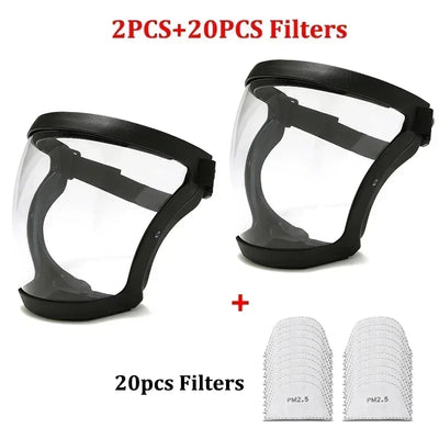 Work Protection Mask Transparent Facial Shield Transparent Facial Protector Face Protective Screen Kitchen Accessories Gadgets