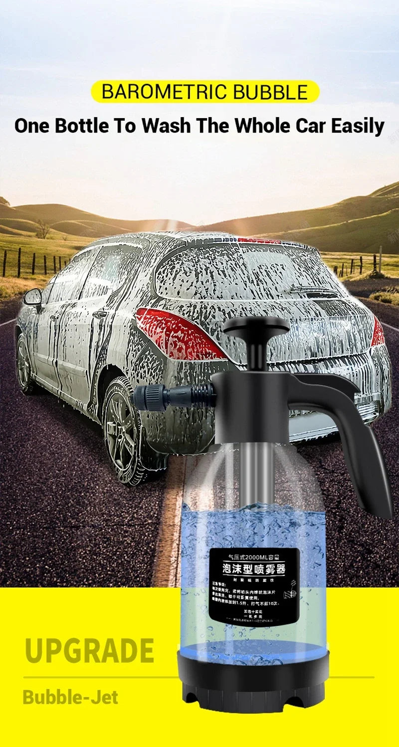 Car wash foam spray can high pressure hand spray car wash pot 2L dual-purpose car wash spray head watering garden spray pot