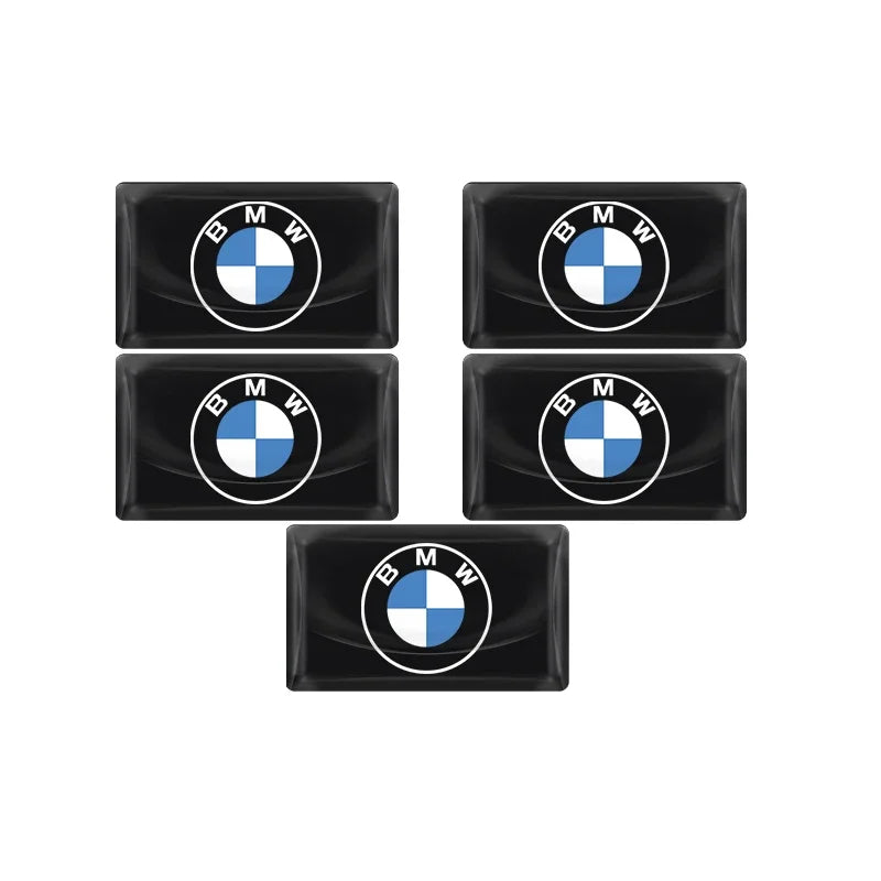 2/5/10Pcs Carbon Fiber Steering Wheel Car Emblem 3D Stickers For BMW F30 F10 E90 F20 E46 E60 E70 E39 E36 E87 X7 E92 E91 X7 X6