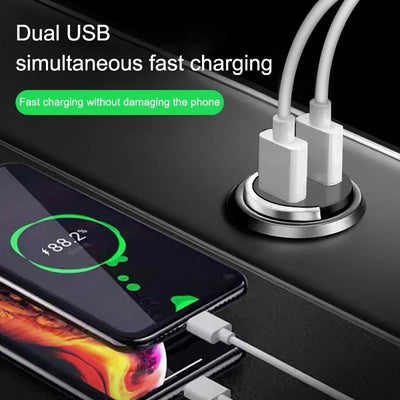 Car Dual USB Car Charger 100/200W Mini USB C Car Phone Charger QC3 Fast Charging Adapter for IPhone Xiaomi Huawei Samsung