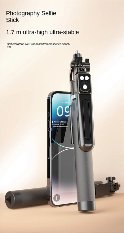 Roreta Portable Stabilizer camera tripod with wireless remote control and 360 ° rotation for video recording and live streaming