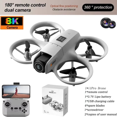 2025 New i1PRO Mini Drones 8K Aerial Photography Machine Dual Camera HD FPV Quadcopter Five-side Obstacle Avoidance Foldable UAV