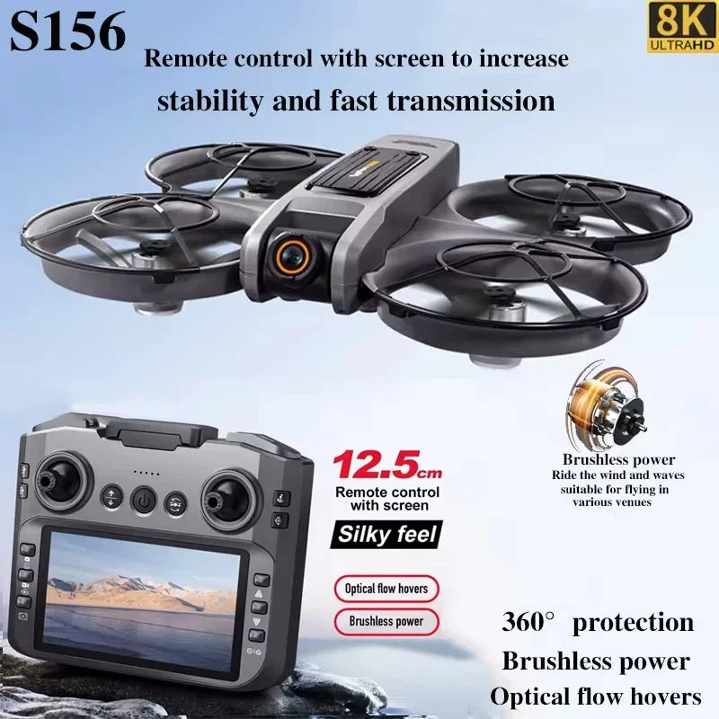 Xiaomi S156 Drone Professional 8K Camera with 5G WiFi FPV UAV Screen Remote Control and Obstacle Avoidance Quadcopter 2025 New