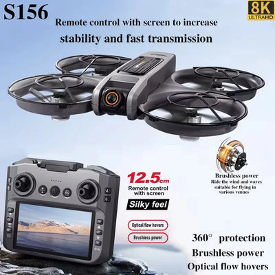 Xiaomi S156 Drone Professional 8K Camera with 5G WiFi FPV UAV Screen Remote Control and Obstacle Avoidance Quadcopter 2025 New
