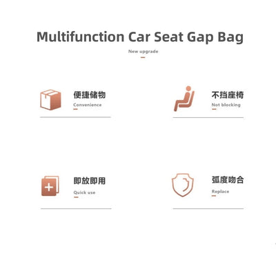Multifunction Car Seat Gap Organizer Seat Crevice Slot Storage Box for Smart Eq Fortwo Forfour 453 451 452 450 454 Roadster Car