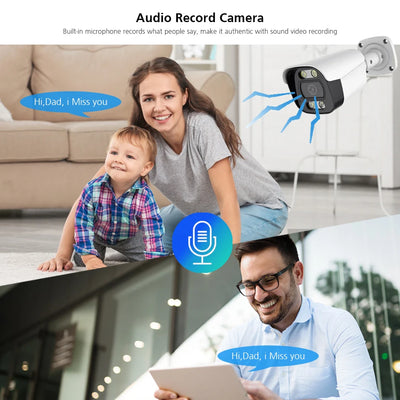 16CH 4K 8MP H.265 POE NVR CCTV Security Camera System with 5MP Audio Record IP66 Outdoor Waterproof IP Camera Video Surveillance