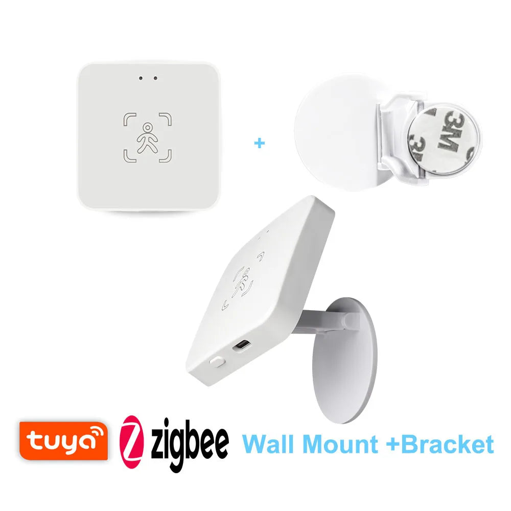Tuya Zigbee/WiFi Smart Human Presence Sensor MmWave Radar Detection Luminance/Distance Detection For Z2M Support Home Assistant