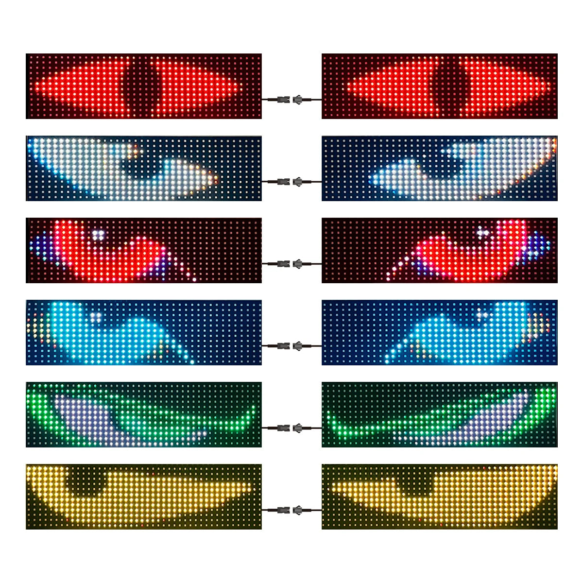 Large APP Truck Car Devil Eye LED Pixel Panel Light Remote Music Control Custom Text Lighting Scrolling For Board Windshield