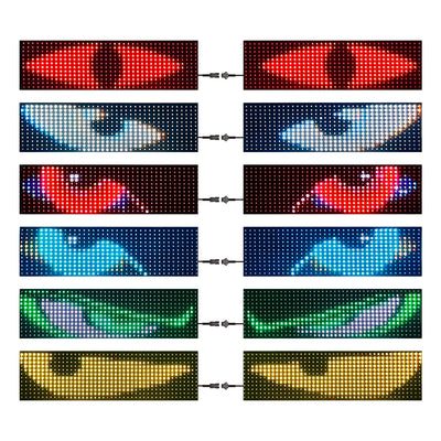 Large APP Truck Car Devil Eye LED Pixel Panel Light Remote Music Control Custom Text Lighting Scrolling For Board Windshield