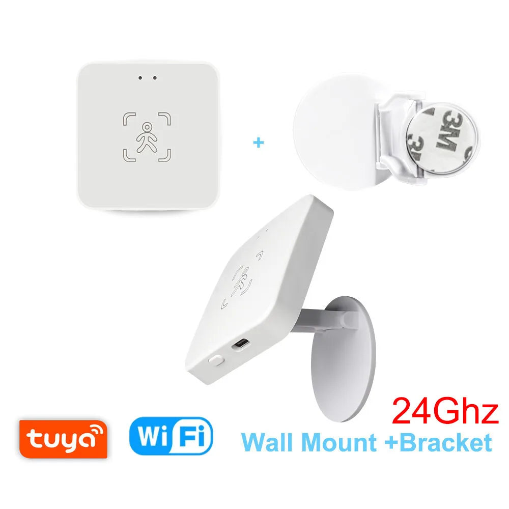 Tuya Zigbee/WiFi Smart Human Presence Sensor MmWave Radar Detection Luminance/Distance Detection For Z2M Support Home Assistant