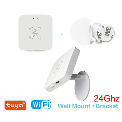 Tuya Zigbee/WiFi Smart Human Presence Sensor MmWave Radar Detection Luminance/Distance Detection For Z2M Support Home Assistant