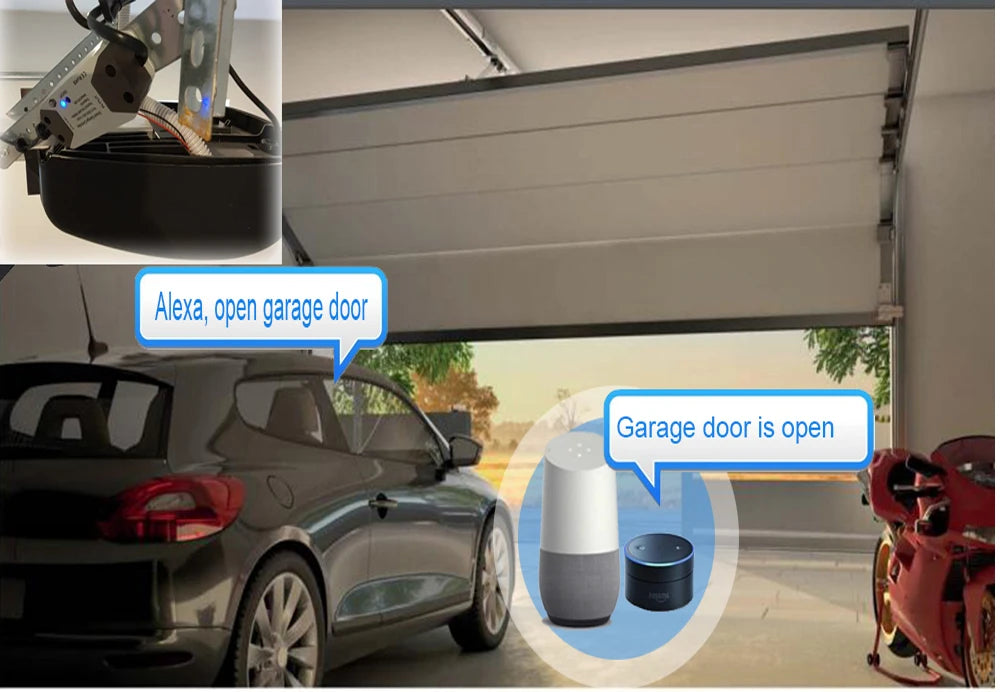 Tuya WiFi Switch Garage Door Controller Smart Door Opener Work with Alexa Google Home Smart Life Tuya APP Control No Hub Require