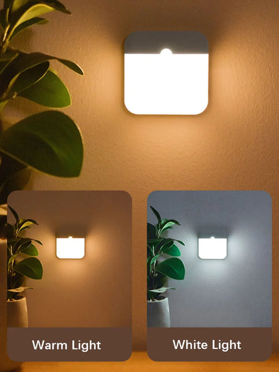 LED Smart Human Body Sensor Night Lights Emergency Automatic Lighting USB Charging Wireless Magentic Suction LED Cabinet Lights