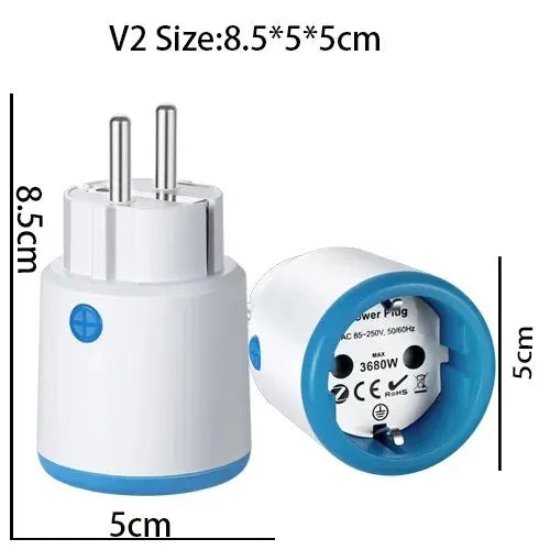 Haozee Smart Zigbee Plug Socket 3680W 16A Power Energy Monitoring Timer Switch EU Outlet Home Assistant Zigbee2mqtt