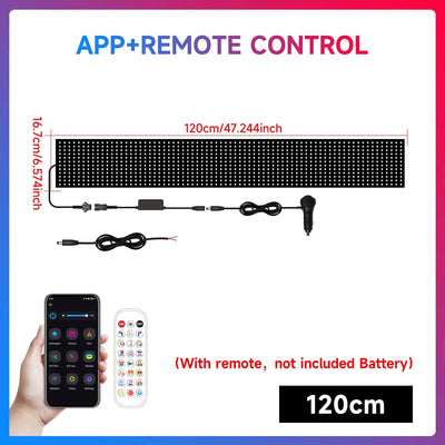 Large APP Truck Car Devil Eye LED Pixel Panel Light Remote Music Control Custom Text Lighting Scrolling For Board Windshield
