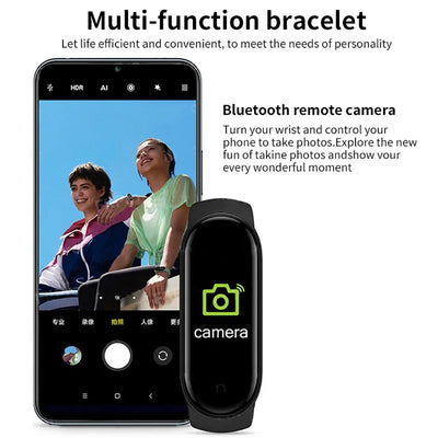 M6 Smart Watch Men Women Fitness Smart Bracelet Sports Band Heart Rate Blood Pressure Monitor Waterproof Multi-function Watches