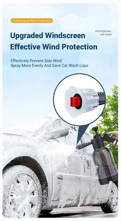 Car wash foam spray can high pressure hand spray car wash pot 2L dual-purpose car wash spray head watering garden spray pot