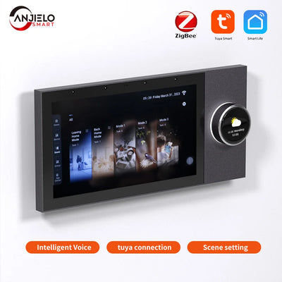 7-inch Wifi Smart Home One Click On Control Panel Multifunction Integrated Tuya Zigbee & Bluetooth Gateway Electronic Panel