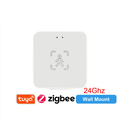 Tuya Zigbee/WiFi Smart Human Presence Sensor MmWave Radar Detection Luminance/Distance Detection For Z2M Support Home Assistant