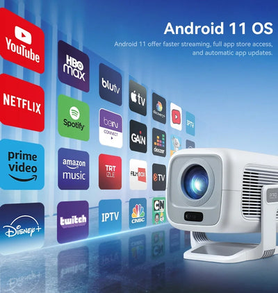 DITONG X3Plus HD projector Native 1080P support 4K WIFI6 BT5.4 Android projector Auto-focus Auto-keystone Home theater projector