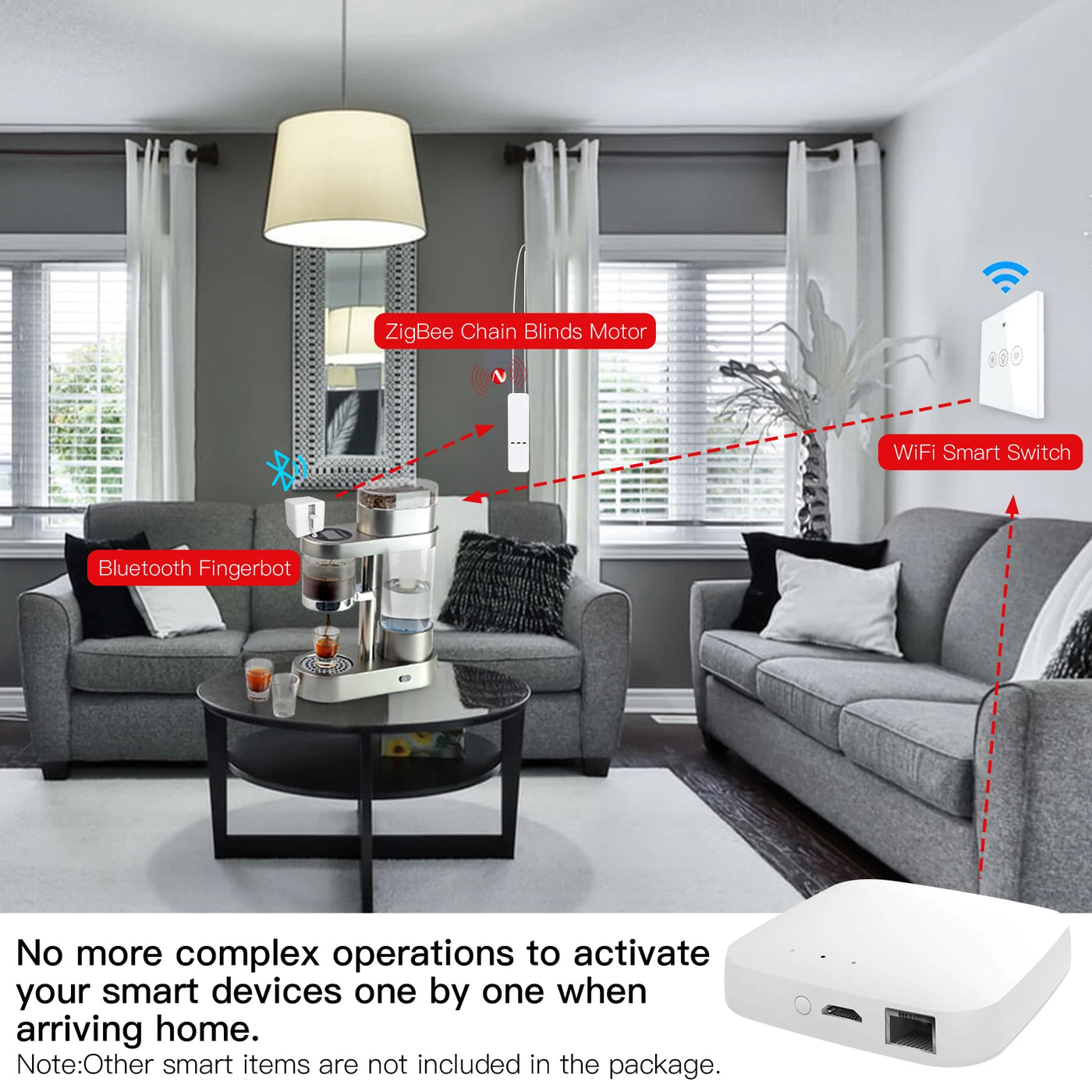 MOES Tuya Smart Wired Multi-mode Gateway ZigBee Bluetooth Mesh Hub Smart Life APP Remote Voice Control via Alexa Google Home
