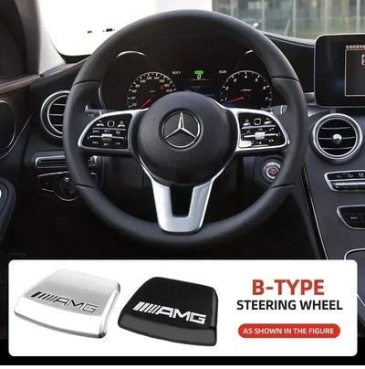 Car Interior Steering Wheel Badge Sticker Panel Center Emblem For AMG Mercedes Benz W212 W213 W205 GLA CLA GLC GLE New C/E Class