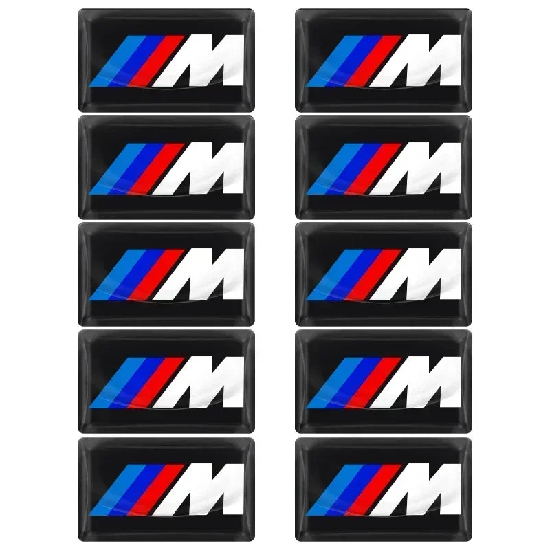 2/5/10Pcs Carbon Fiber Steering Wheel Car Emblem 3D Stickers For BMW F30 F10 E90 F20 E46 E60 E70 E39 E36 E87 X7 E92 E91 X7 X6
