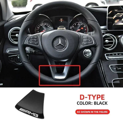 Car Interior Steering Wheel Badge Sticker Panel Center Emblem For AMG Mercedes Benz W212 W213 W205 GLA CLA GLC GLE New C/E Class