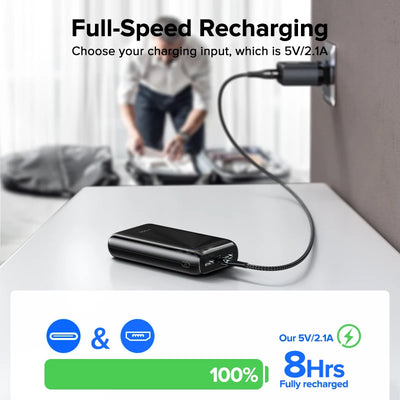 QOOVI 20000mAh Power Bank Ultra-thin Portable Charger For iPhone 15 Xiaomi Samsung Huawei External Battery 10000 mAh PowerBank