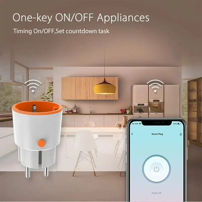 Haozee Smart Zigbee Plug Socket 3680W 16A Power Energy Monitoring Timer Switch EU Outlet Home Assistant Zigbee2mqtt
