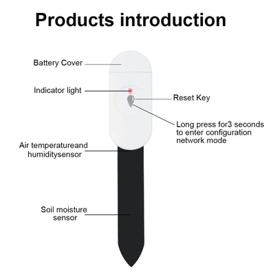 Tuya Zigbee Temperature Humidity Moisture Detector Smart Soil Tester Moisture Sensor Real Time Monitor Support Home Assistant Z2