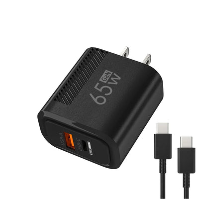 Total 65W USB C Charger GaN Fast Charging Wall Charger For iPhone Samsung Xiaomi Quick Charge EU/US Plug Phone Charger Adapter