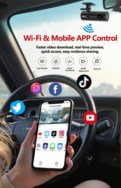Dash Cam auto 4K WiFi Front Camera Mini Car DVR Video Recorders Night Vision 24H Parking Monitor surveillance Recording camera