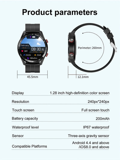 2025 New Voice Call Smart Watch Men GT Series 1.53 inch AMOLED Screen Sports Watch ECG+PPG Health Smartwatch For Android IOS