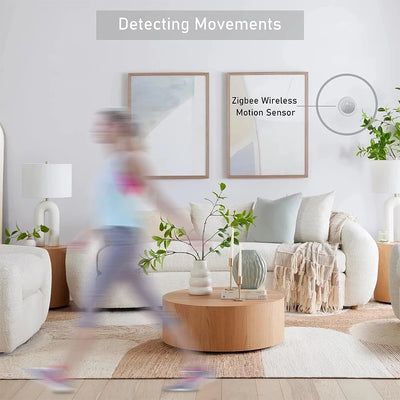 Tuya 2 in 1 Zigbee Mini PIR Motion Detector + Bright Lux Light Passive Infrared Security Burglar Alarm Sensor App Remote Control