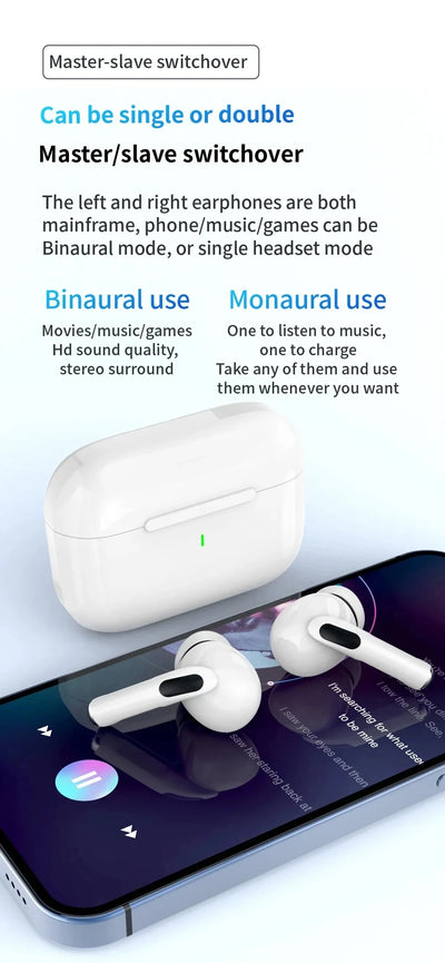 Tideboom W01 TWS Max Wireless Bluetooth Earphones In Ear Earbuds Sport Noise Cancelling Headset For iPhone Android Headphone