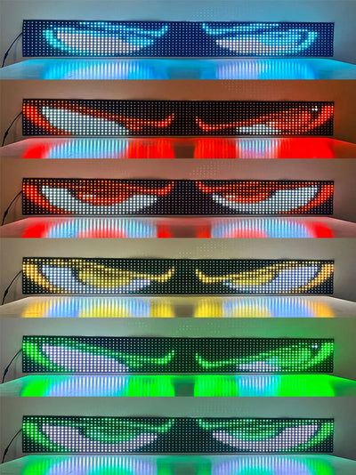 Large APP Truck Car Devil Eye LED Pixel Panel Light Remote Music Control Custom Text Lighting Scrolling For Board Windshield