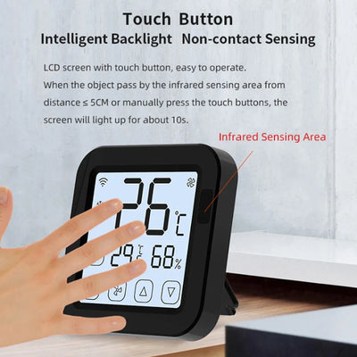 Smart Home Product Smart WiFi IR Universal Remote Temperature Humidity Sensor Remote Control with LED Screen