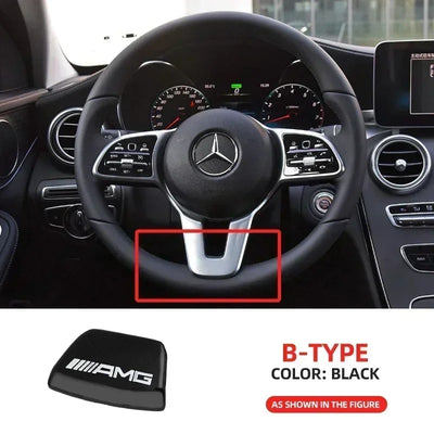 Car Interior Steering Wheel Badge Sticker Panel Center Emblem For AMG Mercedes Benz W212 W213 W205 GLA CLA GLC GLE New C/E Class