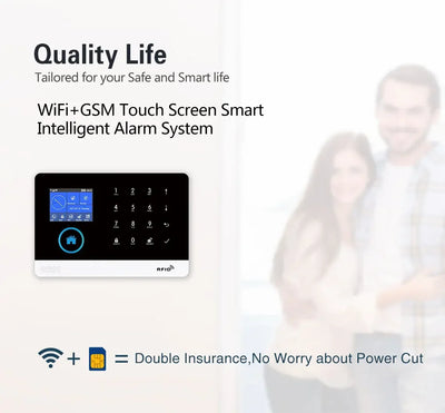 PGST-103 Graffiti Alarm System, 4G Secure Home WiFi Smart Home Alarm, Wireless Security System Device, Controlled by Smart Life