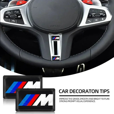 2/5/10Pcs Carbon Fiber Steering Wheel Car Emblem 3D Stickers For BMW F30 F10 E90 F20 E46 E60 E70 E39 E36 E87 X7 E92 E91 X7 X6