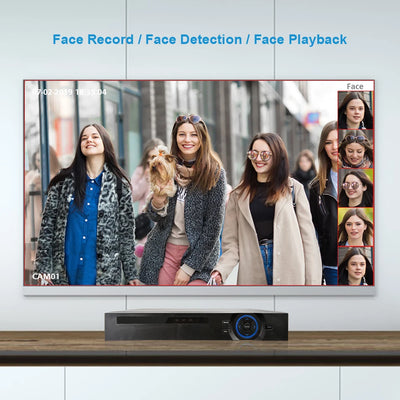 8CH 4K Security Camera System NVR 8MP Face Detect Color Night Vision IP Camera POE 2K Two Way Audio Video Surveillance Set