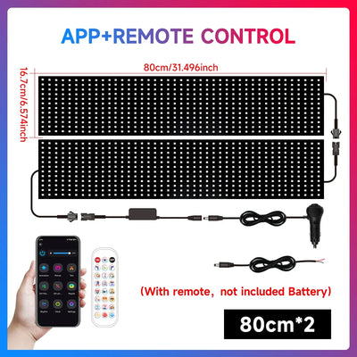 Large APP Truck Car Devil Eye LED Pixel Panel Light Remote Music Control Custom Text Lighting Scrolling For Board Windshield