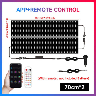 Large APP Truck Car Devil Eye LED Pixel Panel Light Remote Music Control Custom Text Lighting Scrolling For Board Windshield