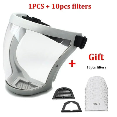 Work Protection Mask Transparent Facial Shield Transparent Facial Protector Face Protective Screen Kitchen Accessories Gadgets