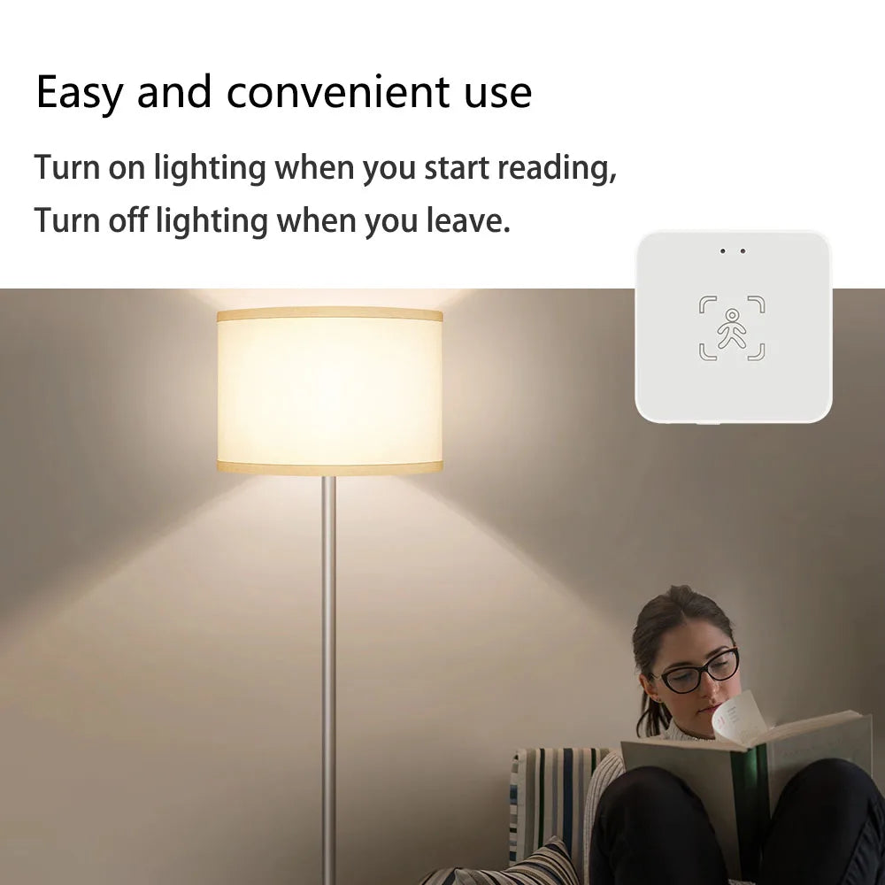 Tuya Zigbee/WiFi Smart Human Presence Sensor MmWave Radar Detection Luminance/Distance Detection For Z2M Support Home Assistant