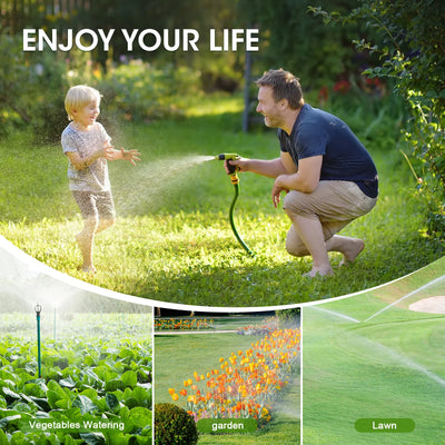 Haozee Smart Water Timer Intelligent 1/2/3-Outlet Irrigation Watering System Sprinkler Timer Garden Programmer IPX7 LCD Display